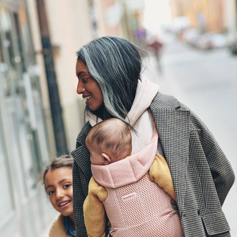 BABYBJORN MOVE 3D Mesh - nosidełko, Zgaszony Róż