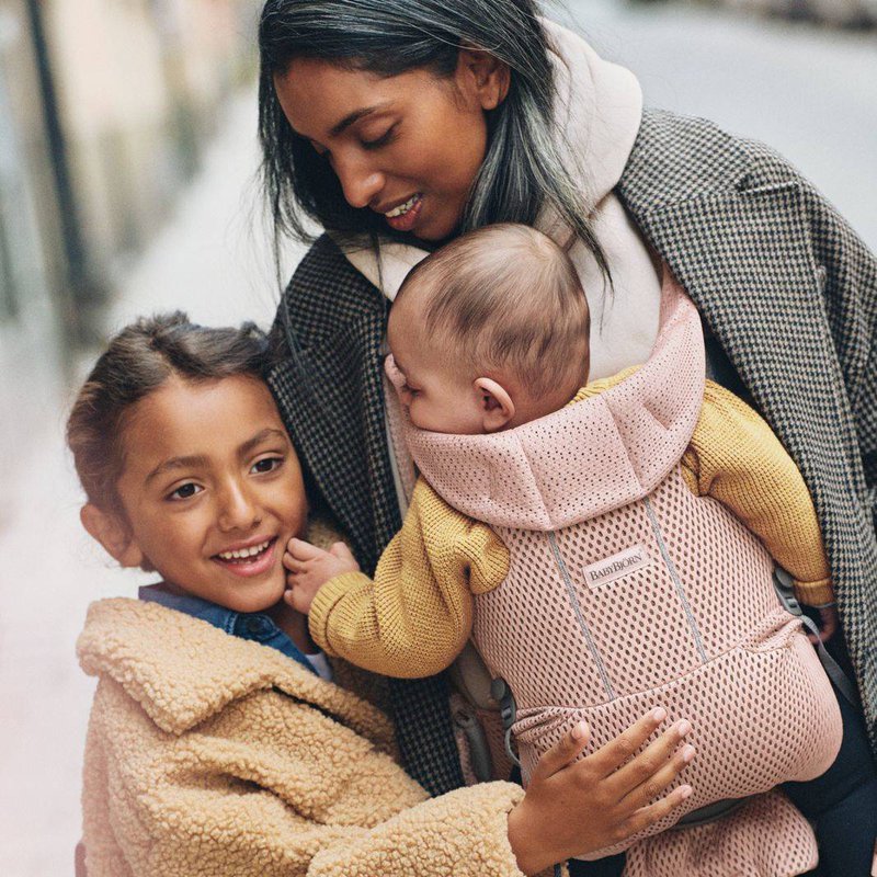 BABYBJORN MOVE 3D Mesh - nosidełko, Zgaszony Róż