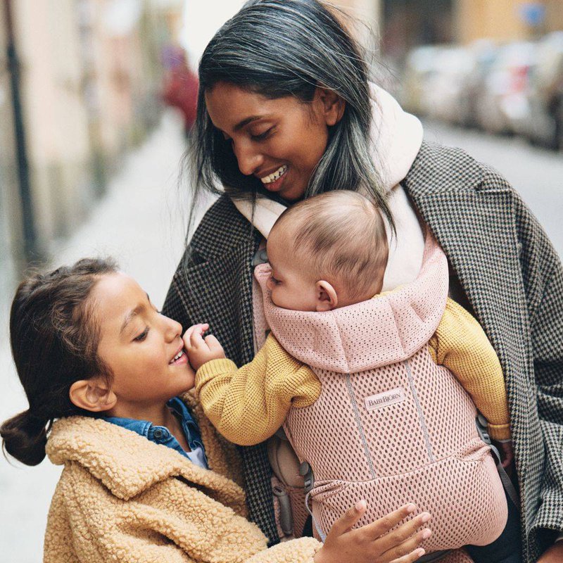 BABYBJORN MOVE 3D Mesh - nosidełko, Zgaszony Róż