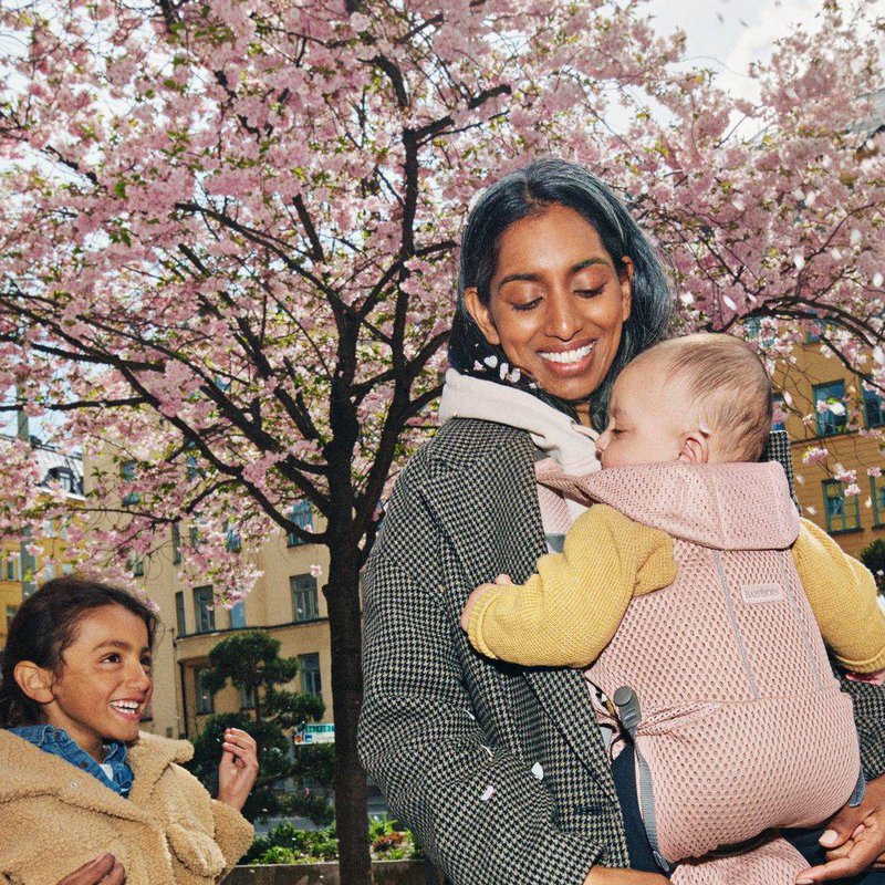 BABYBJORN MOVE 3D Mesh - nosidełko, Zgaszony Róż