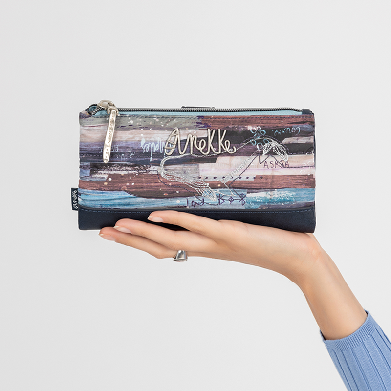 Anekke® - Portfel długi na zamek i zatrzask | Anekke Ocean