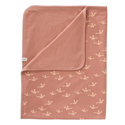 Fresk Kocyk z bawełny organicznej 80 x 100 cm Ptaszki FRESK