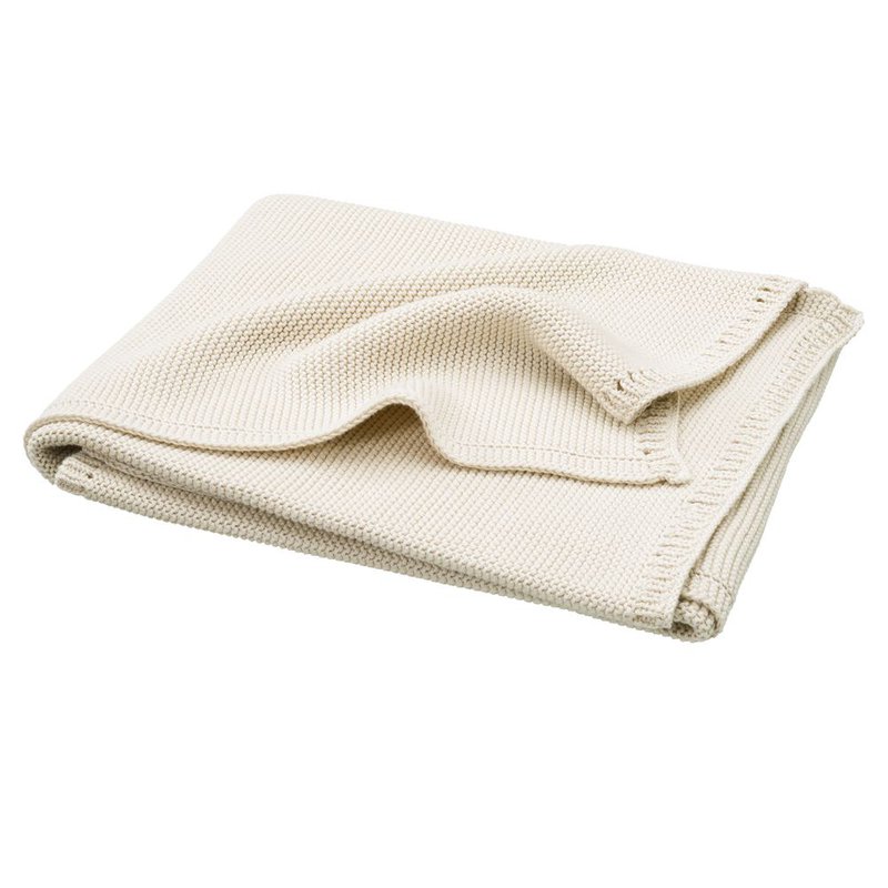 Fresk Tkany kocyk z bawełny organicznej 80 x 100 cm Uni Cream FRESK