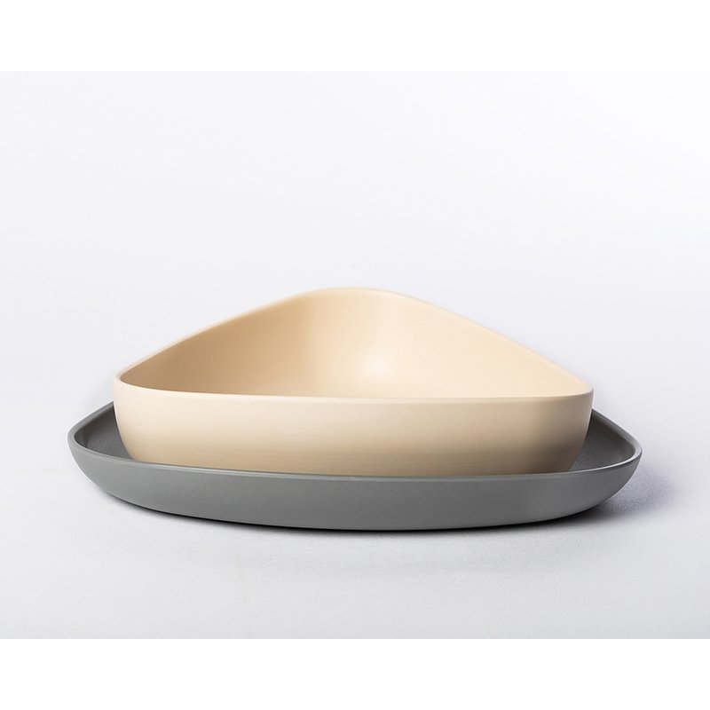 eKoala Miseczka i Talerzyk Grey BIOplastik