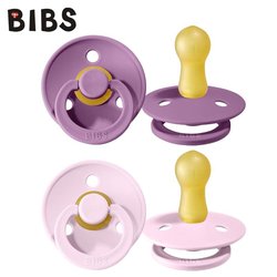 BIBS 2-PACK LAVENDER &  BABY PINK M Smoczek Uspokajający kauczuk Hevea