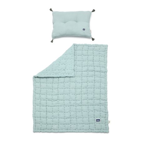 LA MILLOU - BISCUIT COLLECTION – KOMPLET PIKOWANEJ POŚCIELI "L" 100 % COTTON MUSLIN - MINT LA MILLOU - BISCUIT COLLECTION – KOMPLET PIKOWANEJ POŚCIELI "L" 100 % COTTON MUSLIN - MINT