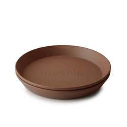 Mushie - 2 talerzyki Round Caramel mushie