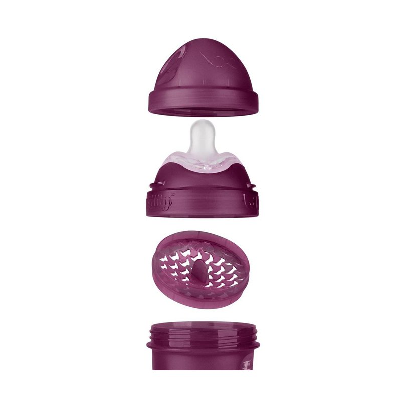 Herobility - butelka antykolkowa Herobottle 340 ml, WonderWoman + smoczek L (4 m+)