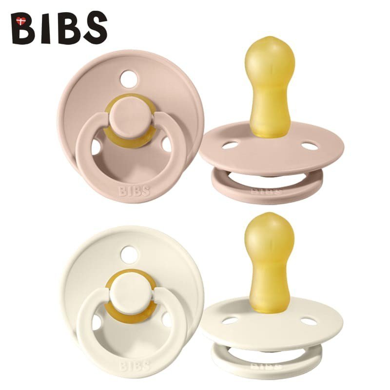 BIBS 2-PACK BLUSH & IVORY M Smoczek Uspokajający kauczuk Hevea
