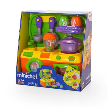Miniland - zabawki edukacyjne - Mini Chef - zestaw przyrządów kuchennych