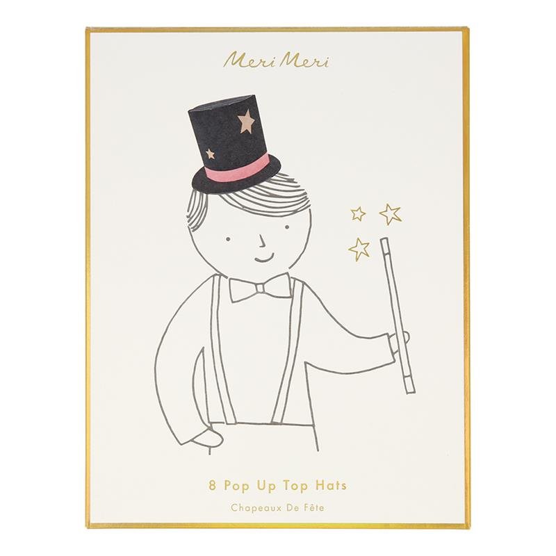 Meri Meri - Czapeczki urodzinowe - kapelusze Abrakad abra