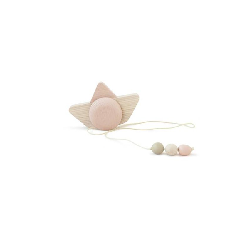 BABAI TOYS - Statek na kółkach, różowy, Babai