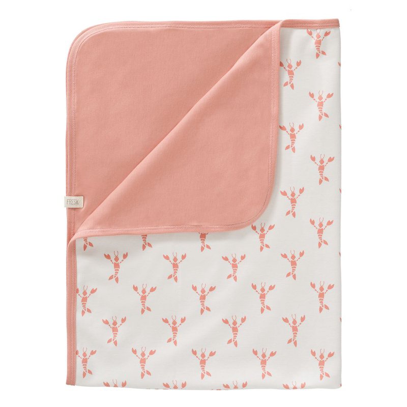 Fresk Kocyk z bawełny organicznej 80 x 100 cm Homar Coral FRESK