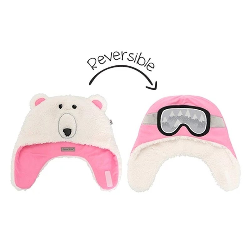 FlapJack Dwustronna Czapka Zimowa Miś/Narciarz M