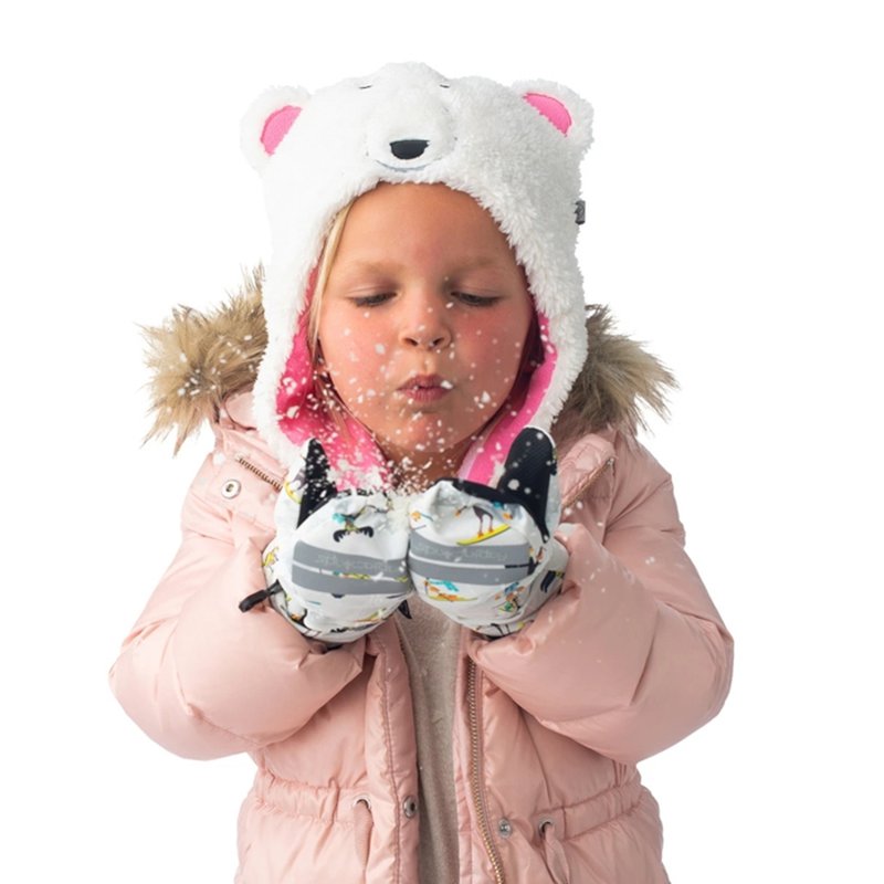 FlapJack Dwustronna Czapka Zimowa Miś/Narciarz M