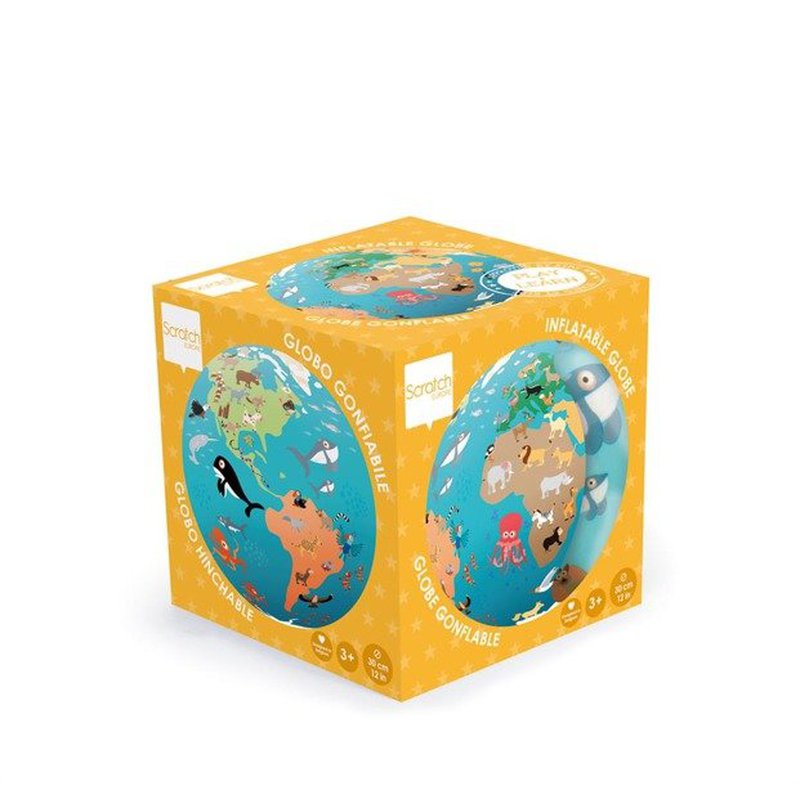 Scratch, Piłka dmuchana Mapa Świata 40 cm