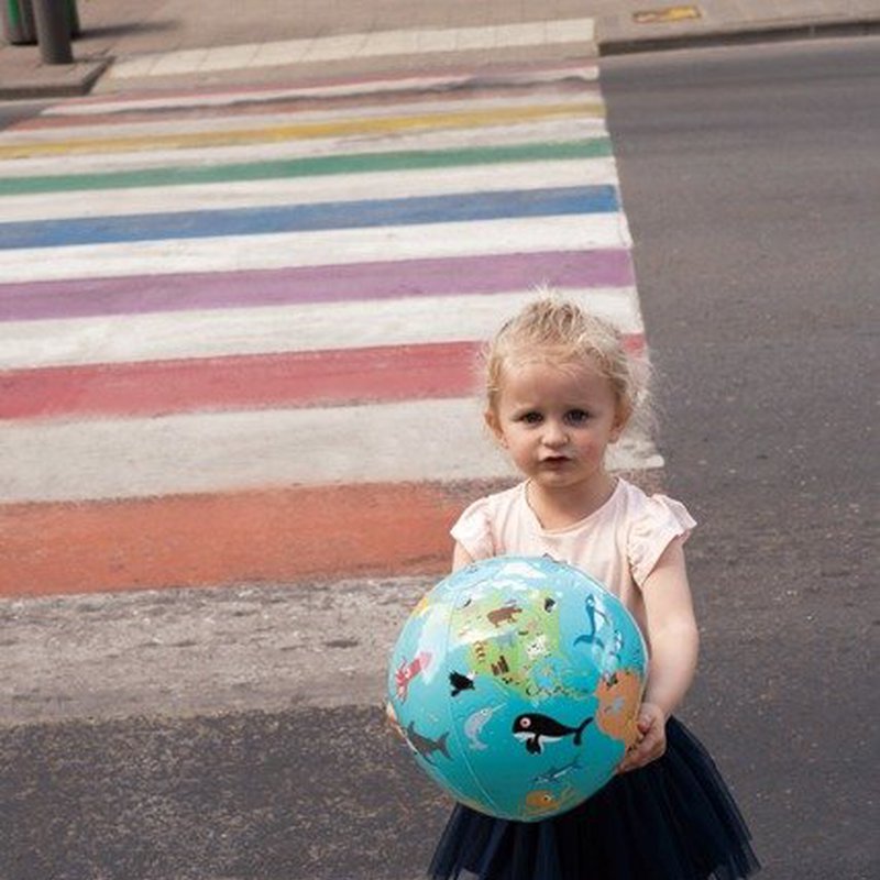 Scratch, Piłka dmuchana Mapa Świata 40 cm