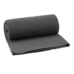 Fresk Tkany kocyk z bawełny organicznej 80 x 100 cm Uni Dark grey FRESK