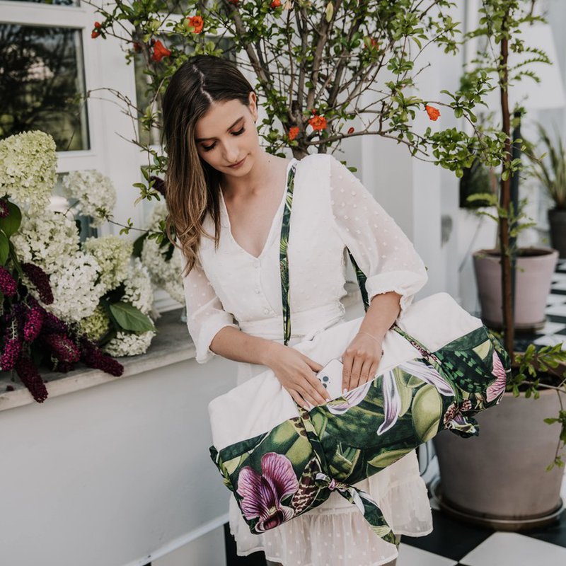 LA MILLOU - KOC PICNIC Z KIESZONKĄ, MATA DO ZABAWY XL - BY WHATANNAWEARS – FLY ME TO THE MOON SKY - GREY