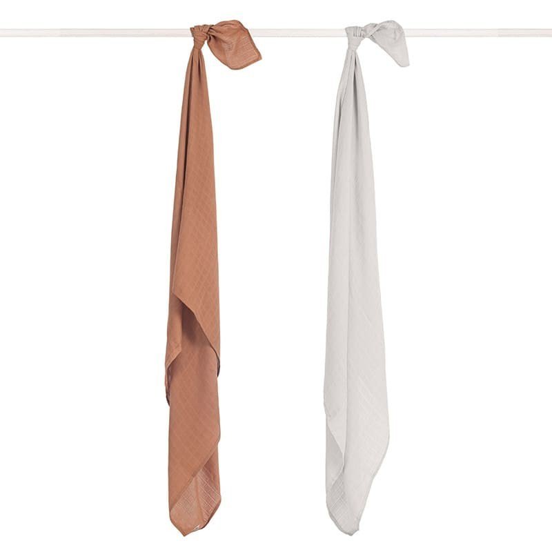 Jollein - Baby & Kids - Jollein - 2 otulacze bambusowe 115 x 115 cm Caramel