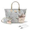 LA MILLOU - FEERIA PREMIUM ZIP - TORBA LARGE Z SASZETKĄ - BY WHATANNAWEARS - FLY ME TO THE MOON GREY