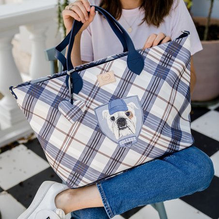 LA MILLOU - FEERIA PREMIUM ZIP - TORBA LARGE Z SASZETKĄ - BY WHATANNAWEARS - FLY ME TO THE MOON GREY