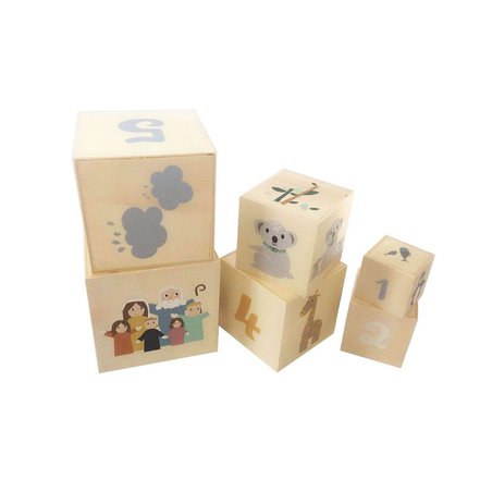 Magni - Drewniane kubeczki zabawka dla dzieci