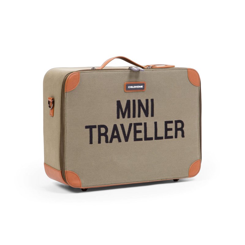 Childhome Walizka dziecięca Mini traveller Kanwas Khaki CHILDHOME