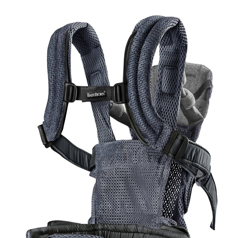 BABYBJORN - nosidełko Harmony 3D Mesh, Antracyt + śliniaczek do nosidełka Harmony