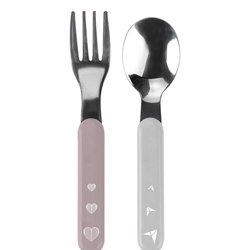 BABYONO - 1065/02 Sztućce dla dzieci ze stali szlachetnej