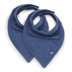 Jollein - Baby & Kids - Jollein - 2 śliniaki bandany Basic Stripe Jeans Blue