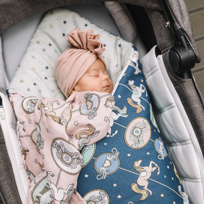 LA MILLOU - 2 PACK PIELUSZKA 100% BAMBOO MUŚLIN - FRENCH RIVIERA BOY & RIVIERA WAVES