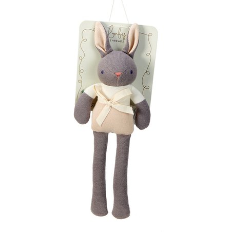 Przytulanka z bawełny organicznej GOTS, Grey Bunny, ThreadBear Design