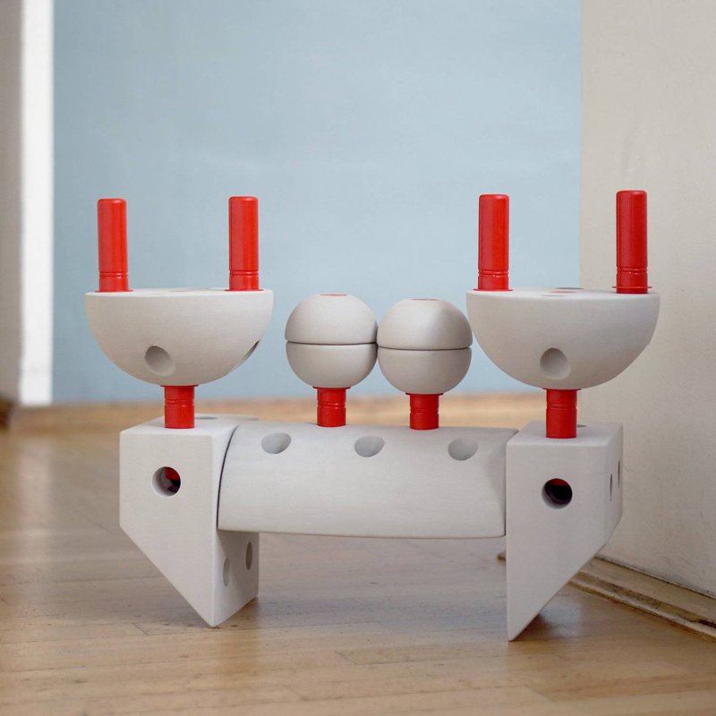 MODU - Half Ball Kit - piankowe półkule rozwijające motorykę dużą, czerwone