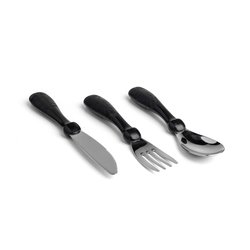 Herobility - sztućce Eco Toddler Cutlery - czarne