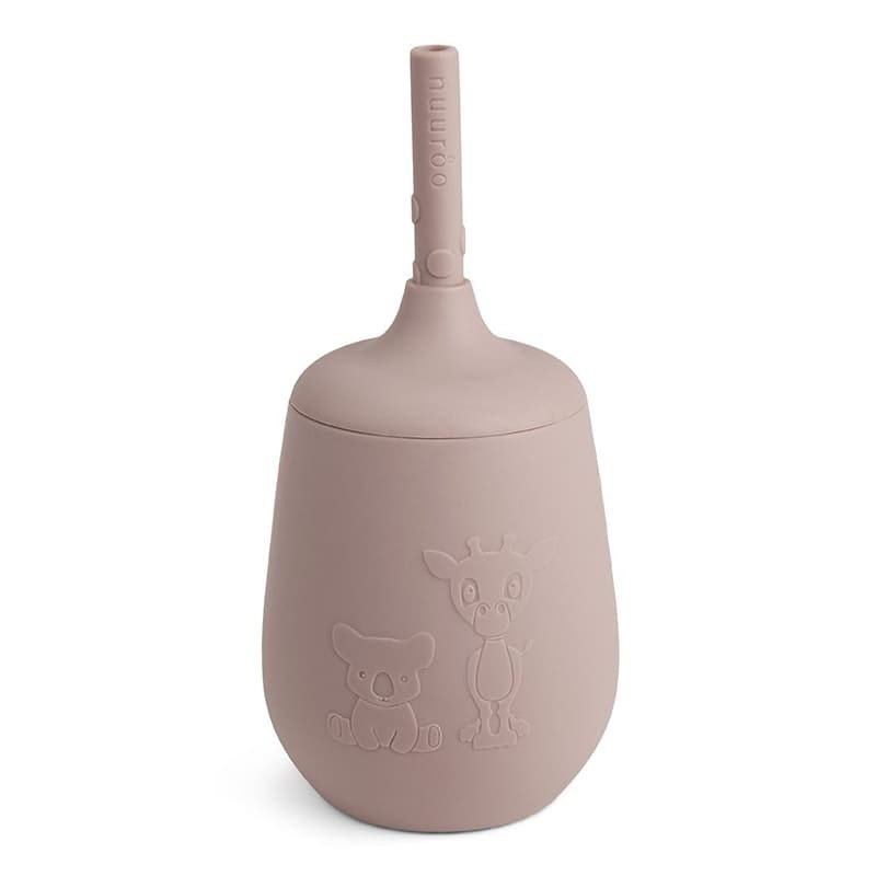 nuuroo - kubeczek silikonowy ze słomką Giraf & Koala Woodrose NUUROO