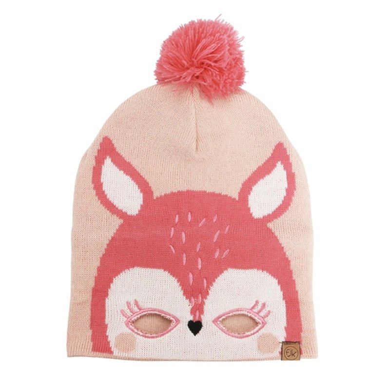 FlapJack Czapka dla Dziecka z Pomponem Jelonek M/L