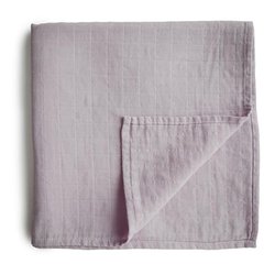 Mushie - otulacz kocyk letni 100% organic cotton Soft Mauve 120 x 120 mushie