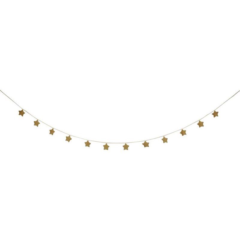 Meri Meri - Girlanda pluszowe Gwiazdki złote