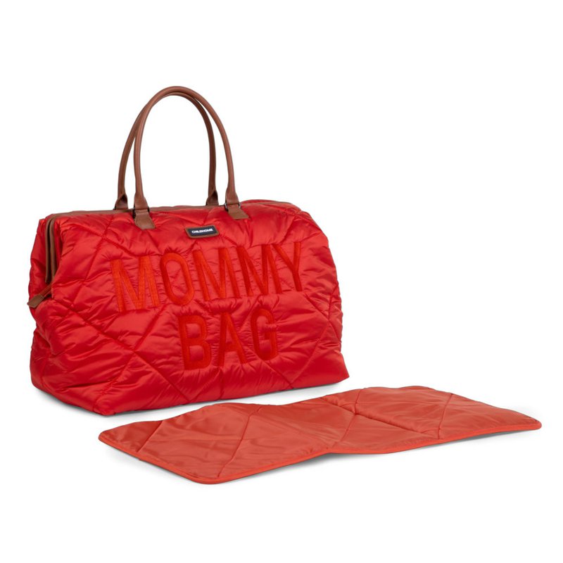 Childhome Torba Mommy bag Pikowana Czerwona CHILDHOME