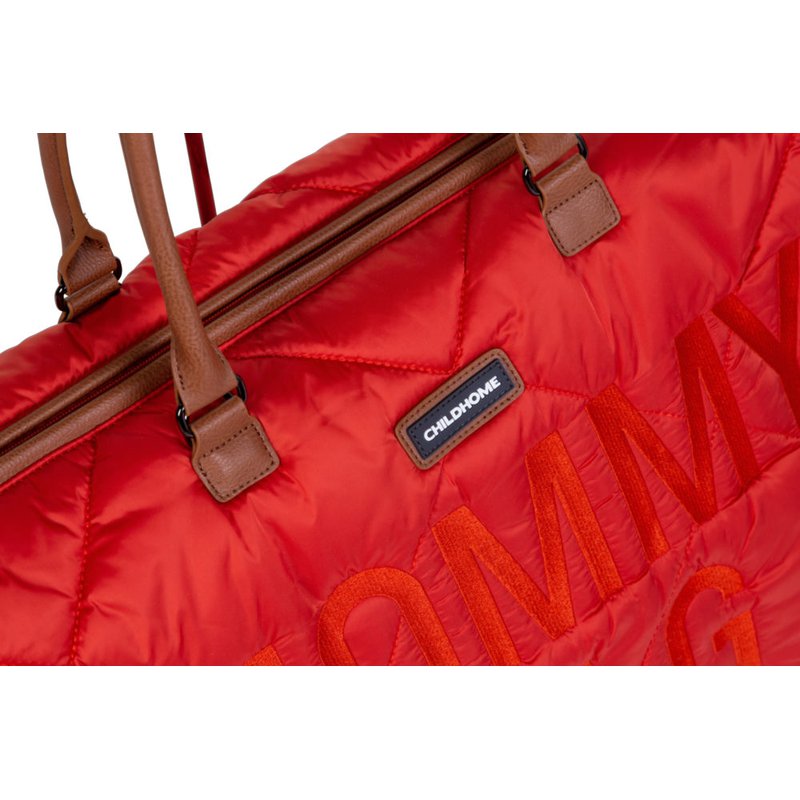 Childhome Torba Mommy bag Pikowana Czerwona CHILDHOME