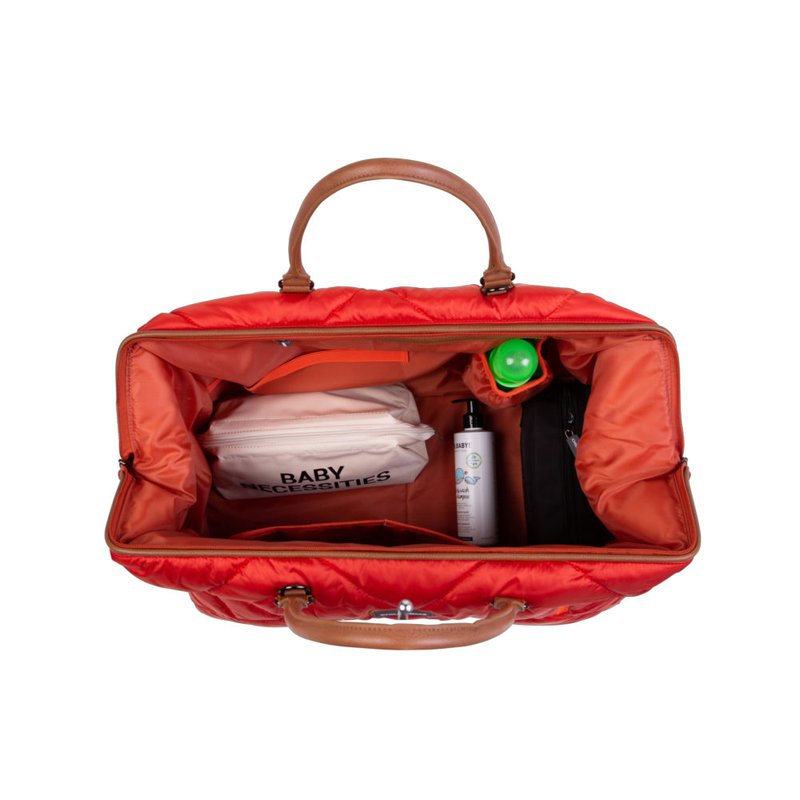 Childhome Torba Mommy bag Pikowana Czerwona CHILDHOME