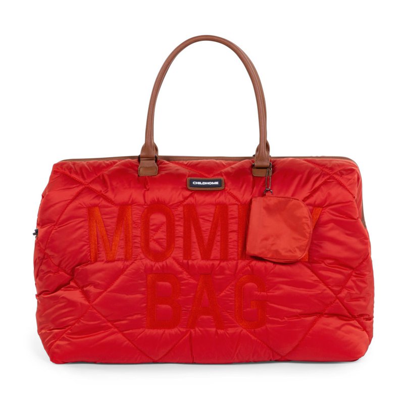 Childhome Torba Mommy bag Pikowana Czerwona CHILDHOME