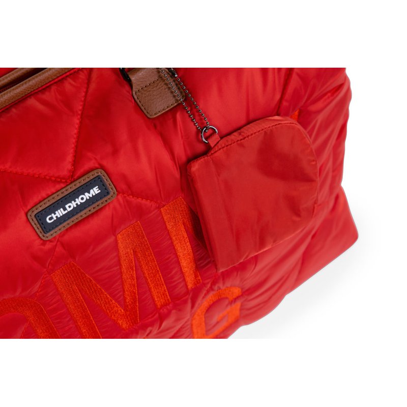 Childhome Torba Mommy bag Pikowana Czerwona CHILDHOME