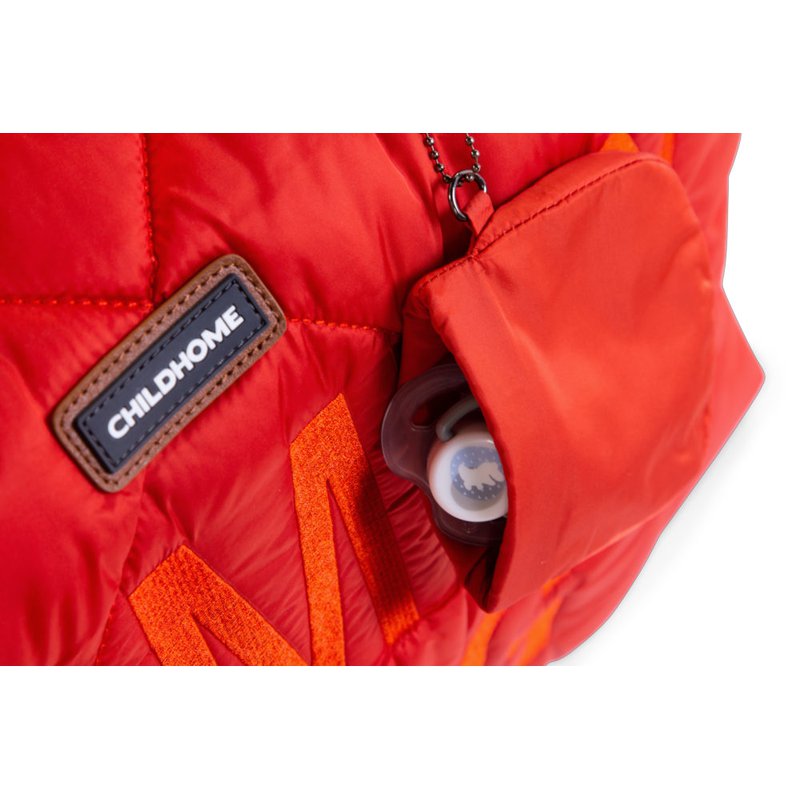 Childhome Torba Mommy bag Pikowana Czerwona CHILDHOME