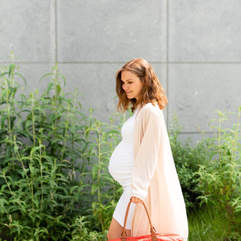 Childhome Torba Mommy bag Pikowana Czerwona CHILDHOME