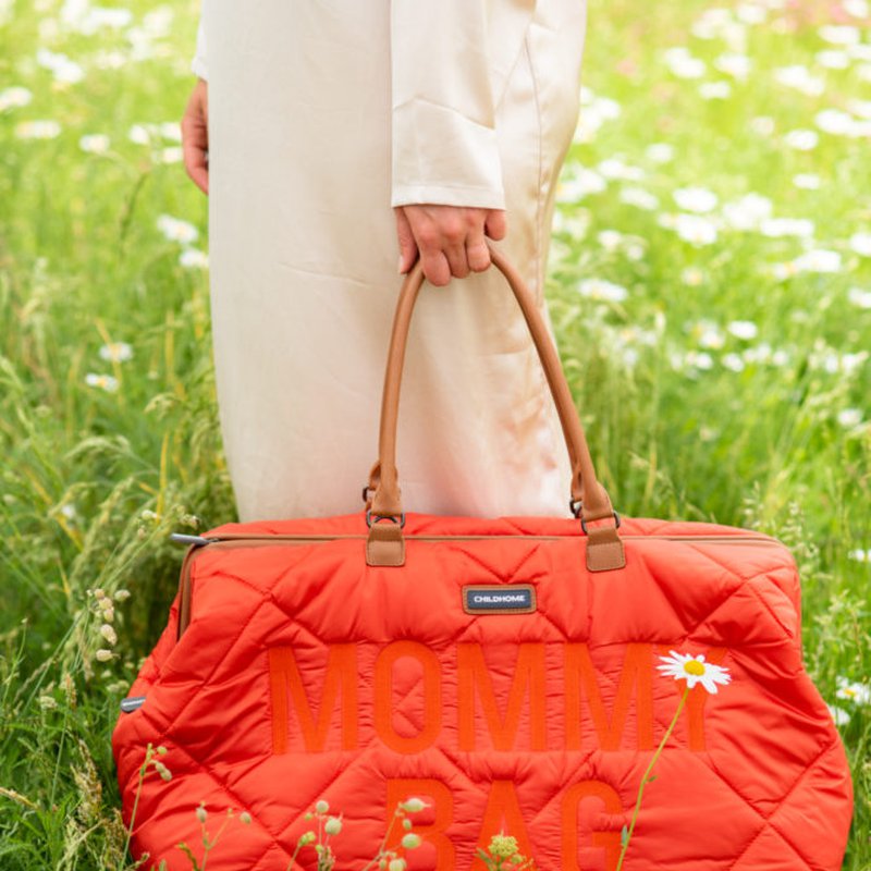 Childhome Torba Mommy bag Pikowana Czerwona CHILDHOME