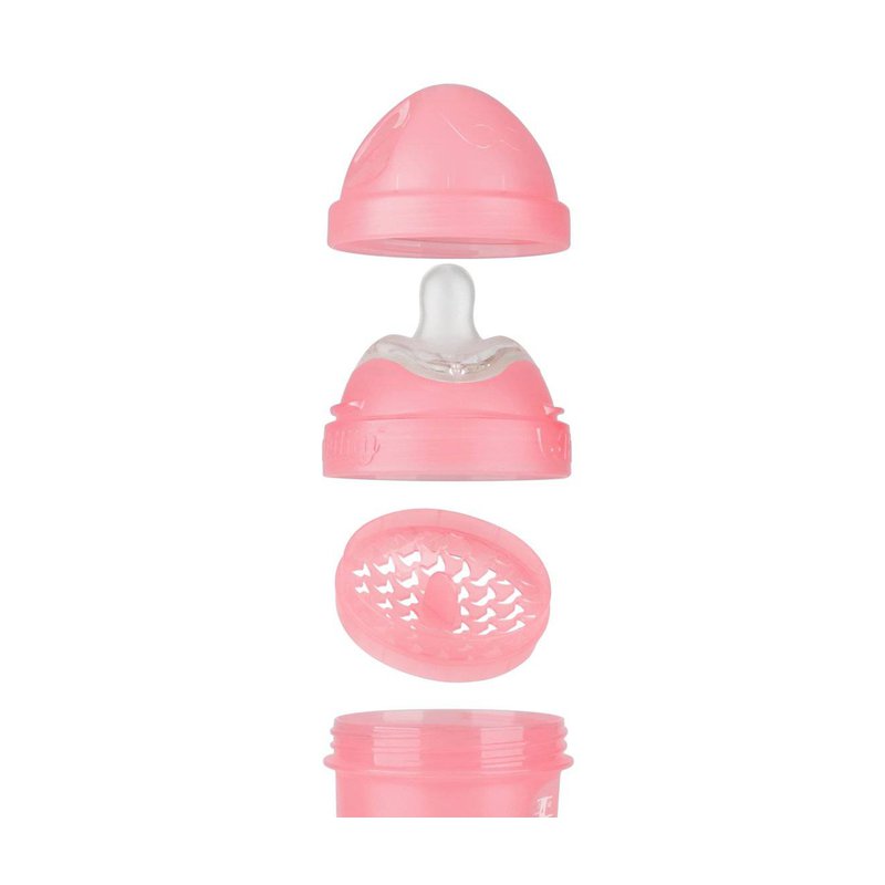 Herobility - butelka antykolkowa HeroBottle 140 ml, Supergirl + smoczek S (0 m+)