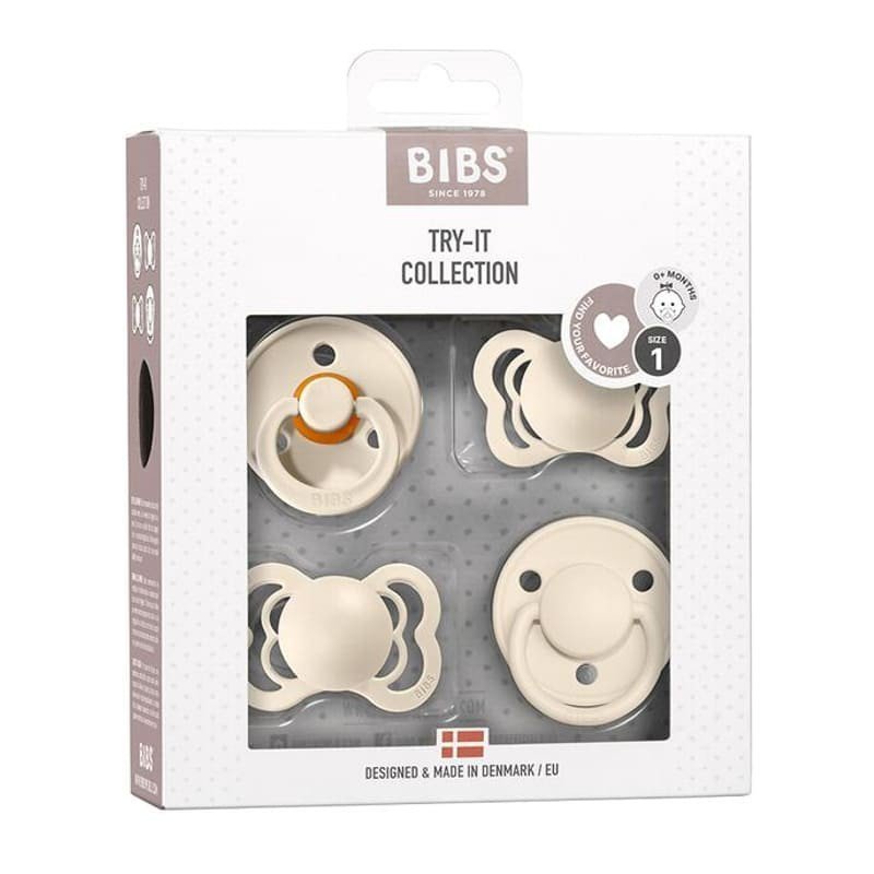 BIBS TRY-IT PACK IVORY zestaw prezentowy smoczków niemowlęcych