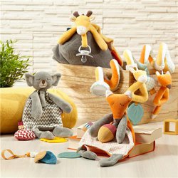 BABYONO - 1466 Zabawka edukacyjna - zawieszka do wózka i fotelika SKINNY MATES